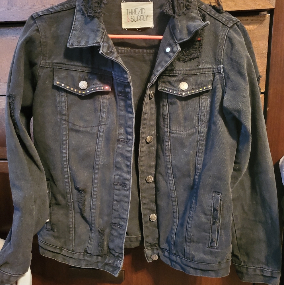 black denim jacket